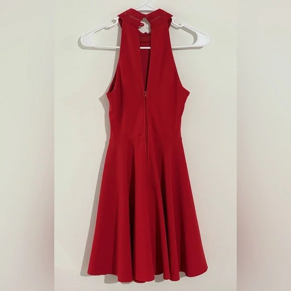 B Darlin Red Fit & Flare Dress - Size 1/2 - Picture 3 of 5